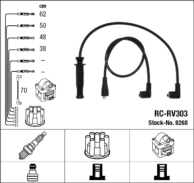 Bougiekabelset NGK 8268