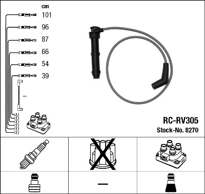 Bougiekabelset NGK 8270