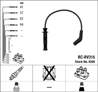 Bougiekabelset NGK 8299