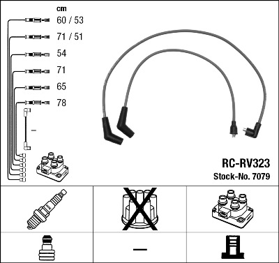 Bougiekabelset NGK 7079