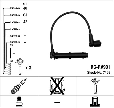 Bougiekabelset NGK 7408