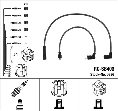 Bougiekabelset NGK 0896