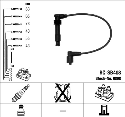 Bougiekabelset NGK 0898