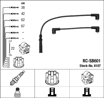 Bougiekabelset NGK 8187