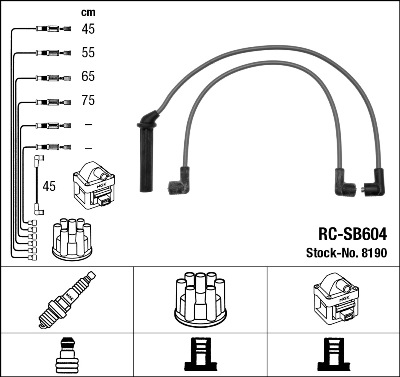 Bougiekabelset NGK 8190