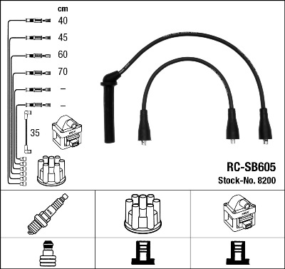 Bougiekabelset NGK 8200