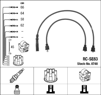 Bougiekabelset NGK 8748