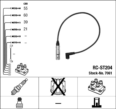 Bougiekabelset NGK 7061