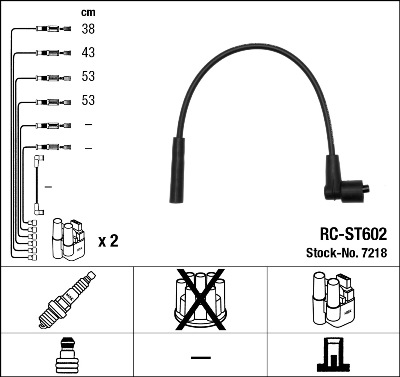 Bougiekabelset NGK 7218