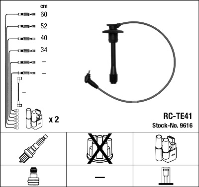 Bougiekabelset NGK 9616