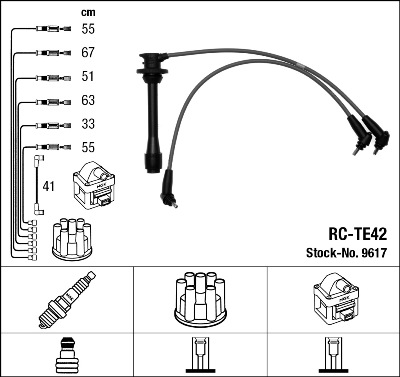 Bougiekabelset NGK 9617