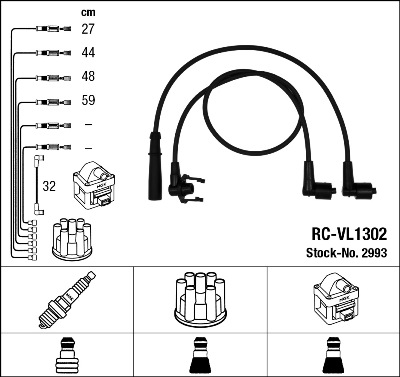 Bougiekabelset NGK 2993