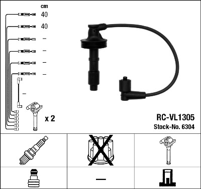 Bougiekabelset NGK 6304