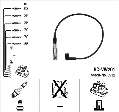 Bougiekabelset NGK 0932