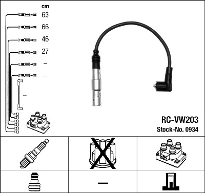 Bougiekabelset NGK 0934