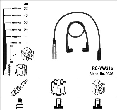 Bougiekabelset NGK 0946