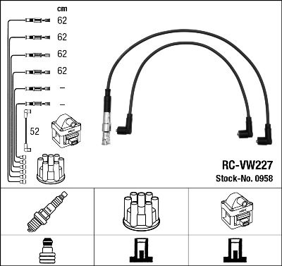 Bougiekabelset NGK 0958