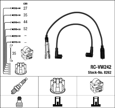 Bougiekabelset NGK 8262