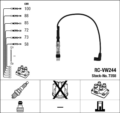 Bougiekabelset NGK 7358