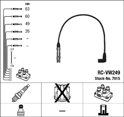 Bougiekabelset NGK 7015