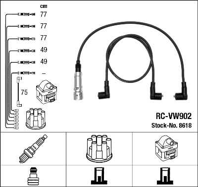 Bougiekabelset NGK 8618