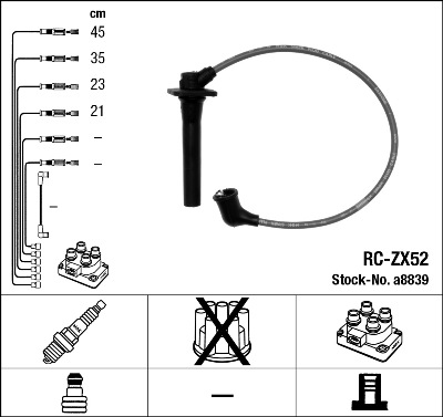 Bougiekabelset NGK 8839