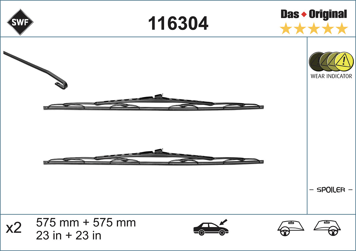 Ruitenwisserblad SWF 116304