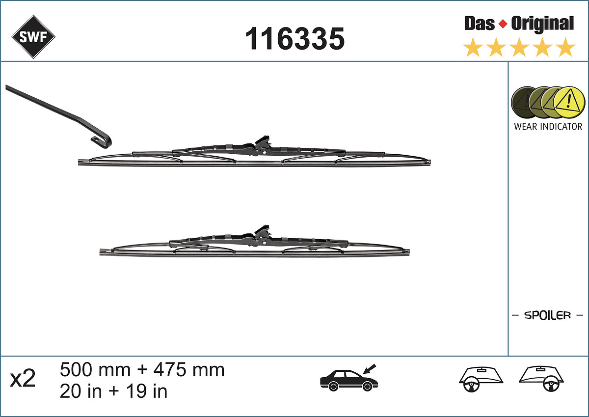 Ruitenwisserblad SWF 116335