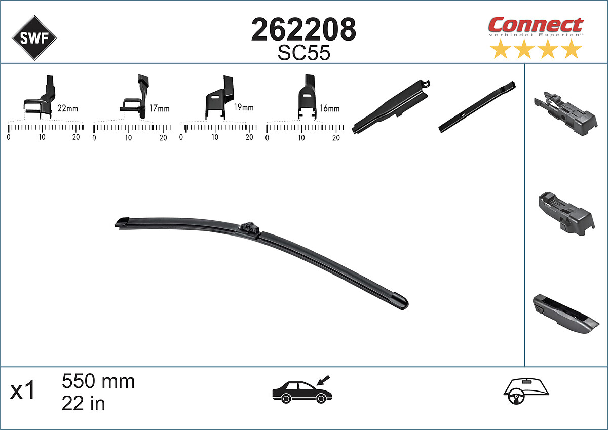 Ruitenwisserblad SWF 262208