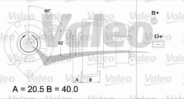 Alternator/Dynamo Valeo 433352