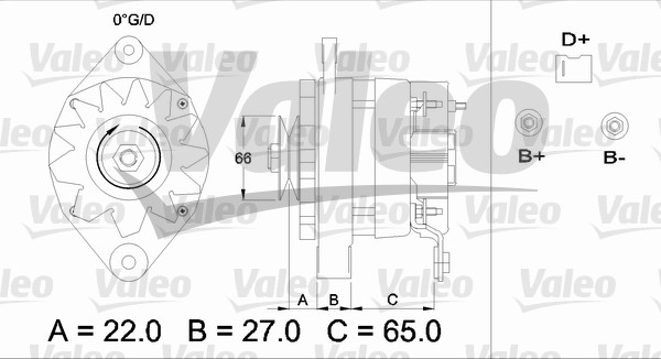 Valeo Alternator/Dynamo 433371