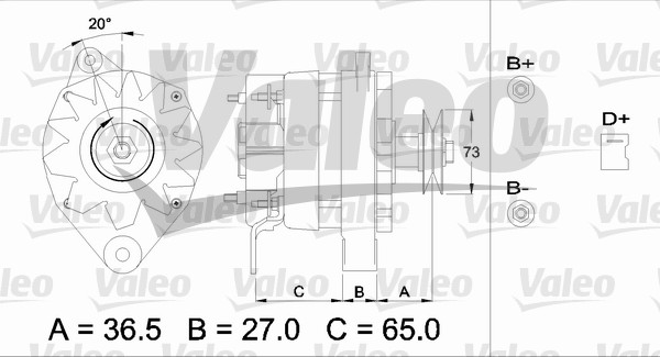 Alternator/Dynamo Valeo 433380