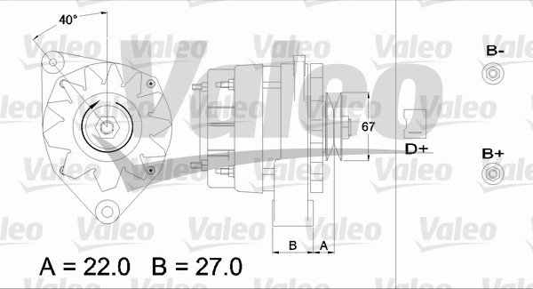 Alternator/Dynamo Valeo 433384