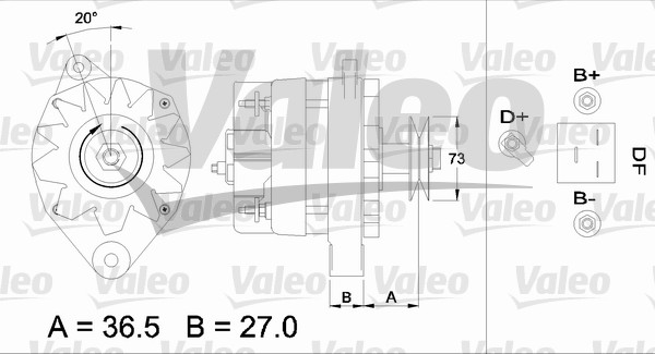 Alternator/Dynamo Valeo 433395