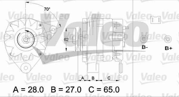 Alternator/Dynamo Valeo 433446