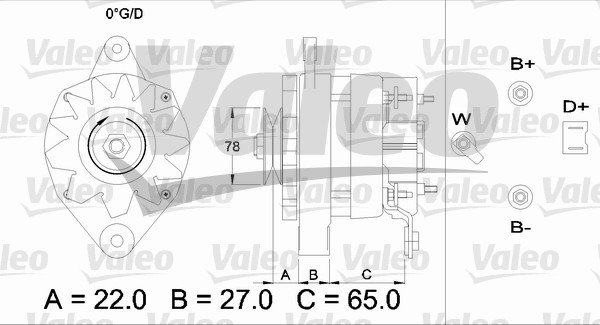 Alternator/Dynamo Valeo 433451