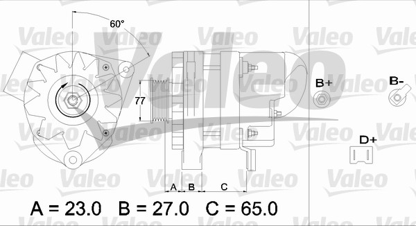 Alternator/Dynamo Valeo 433452