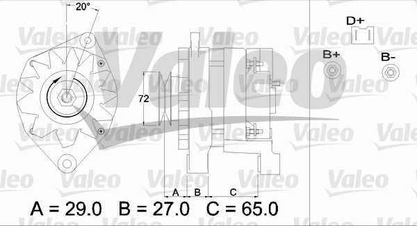 Alternator/Dynamo Valeo 433464