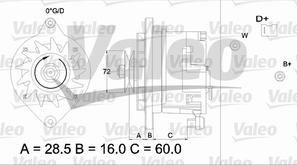 Alternator/Dynamo Valeo 433483