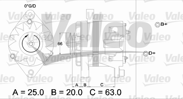 Alternator/Dynamo Valeo 436103