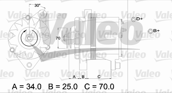 Valeo Alternator/Dynamo 436117