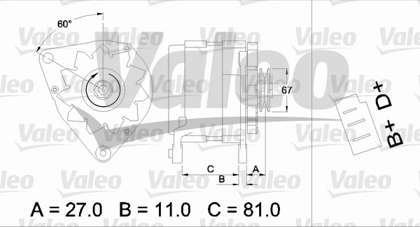 Alternator/Dynamo Valeo 436144
