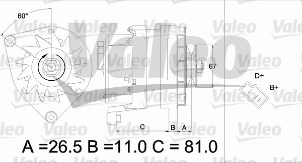 Alternator/Dynamo Valeo 436145