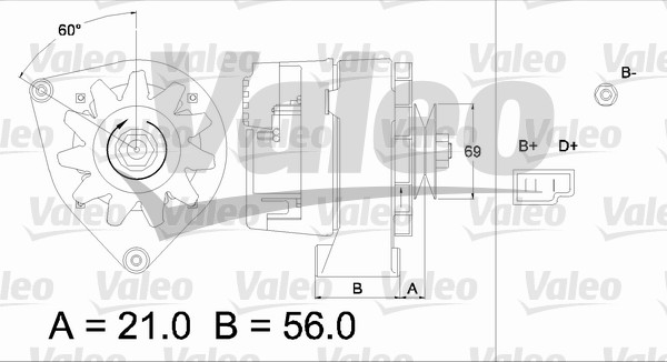 Alternator/Dynamo Valeo 436146