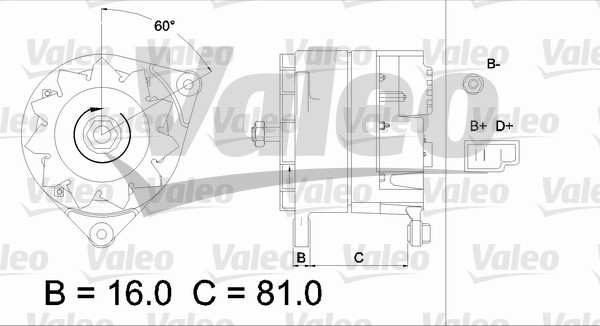 Alternator/Dynamo Valeo 436166