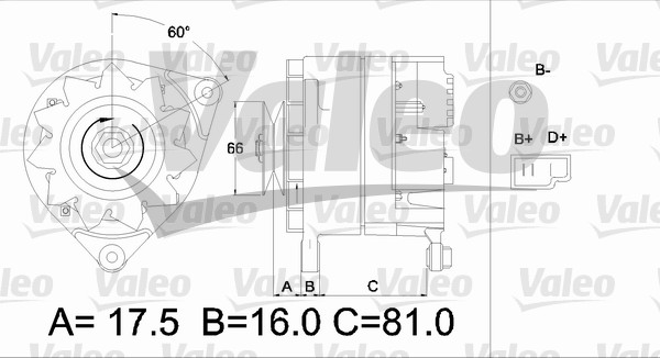 Alternator/Dynamo Valeo 436173