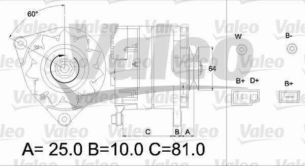 Alternator/Dynamo Valeo 436179