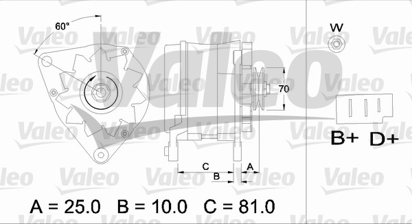 Alternator/Dynamo Valeo 436180