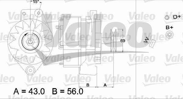 Alternator/Dynamo Valeo 436193