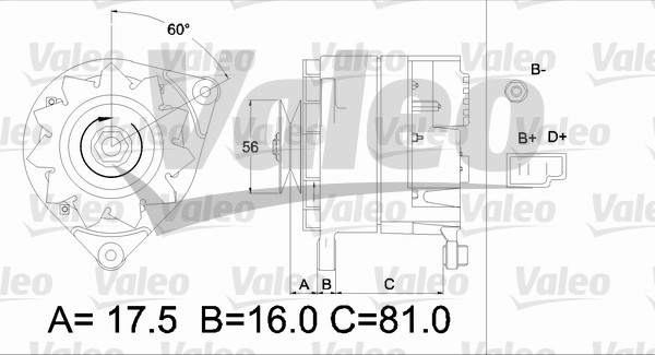 Alternator/Dynamo Valeo 436223